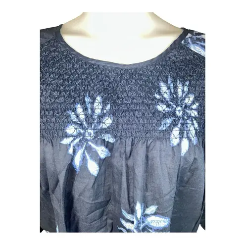 NWT Grand & Greene Top Sise M Blouse Blue Crochet Size M