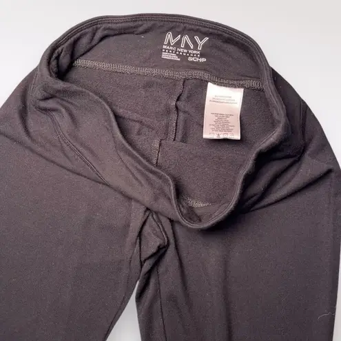 Marc New York MNY Black Leggings Gold + White Stripes Small