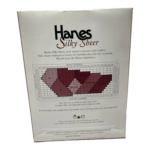 Hanes Vintage  Silky Sheer Pantyhose Pearl Size CD Control Top Reinforced Toe