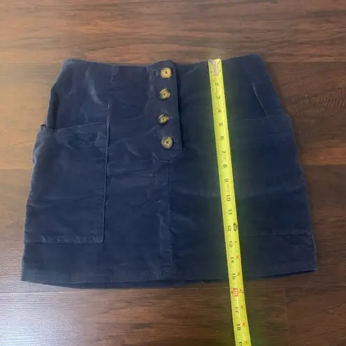 Urban Outfitters BDG  blue velvet mini skirt size M