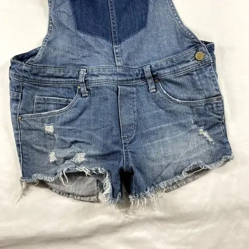 BLANK NYC  Jean Short Overalls Bunch of Five size 28 raw cut hem distressed