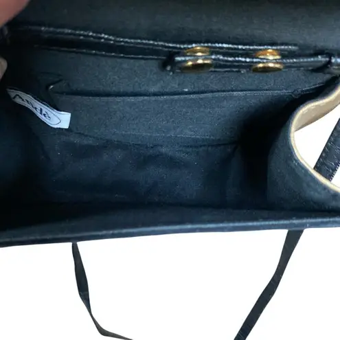 Ande vintage women's black suede and gold handbag shoulder bag crossbody formal