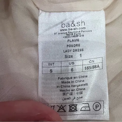 Ba&sh Flavie Poudre Crepe Beige Dress