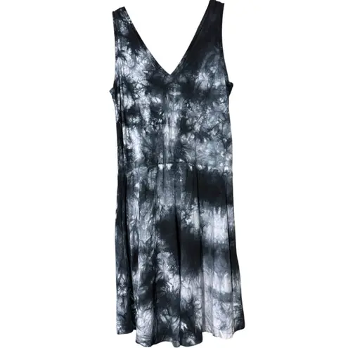 Sweaty Betty  Take It Easy drawstring waist dress black tie dye XS comfy casual