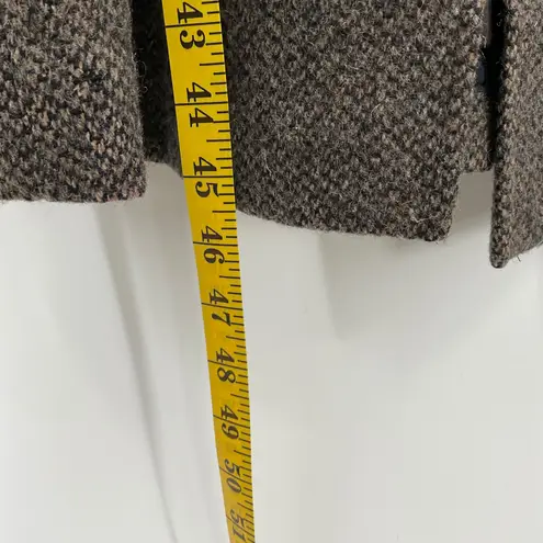 Vintage Ashley Scott Wool Blend Herringbone Tweed Blazer Coat Double Breasted Brown Size M