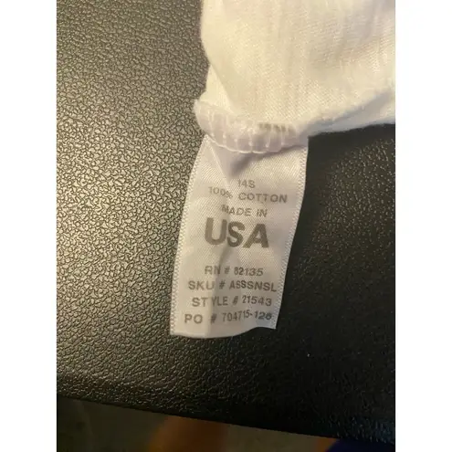 Fresh Produce Slub Knit Cotton Tee Shirt Womens XS Short Sleeve Scoop Neck Beach