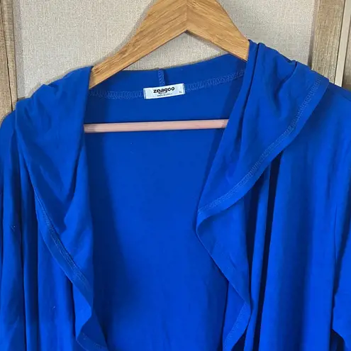 Zeagoo  Vibrant Blue hooded duster xl