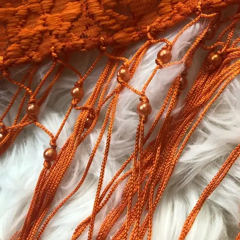 NWOT Vintage A. Brod orange floral lace sarong/coverup Size undefined