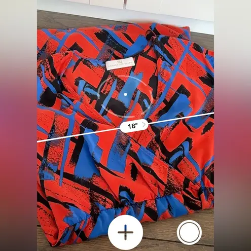 Amanda Uprichard  Silk Vibrant Pattern Dress Red and Blue Size Small - Image 5