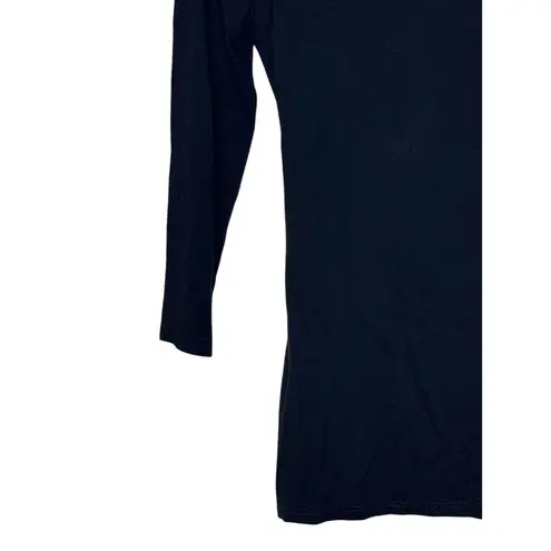 Modcloth  Women's‎ Top Stretch 3/4 Sleeve Crew-Neck Pull On T-Shirt Black Small