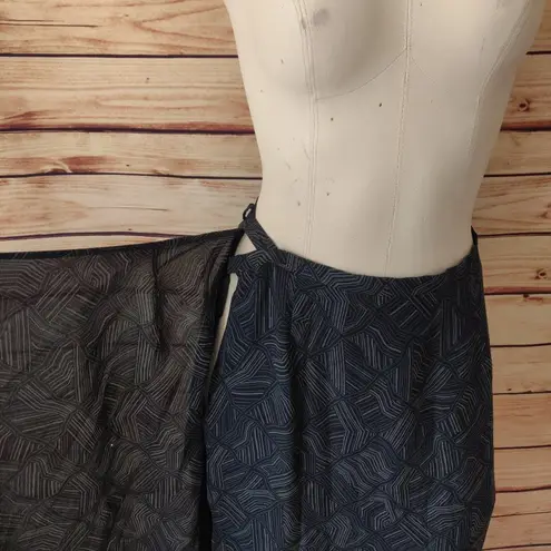 Episode Vintage 90's Geometric Print Silk Maxi Wrap Skirt