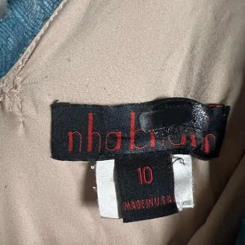 nha khanh On Cloud Nine Teal Blue Lace Tulle Cap Sleeve V