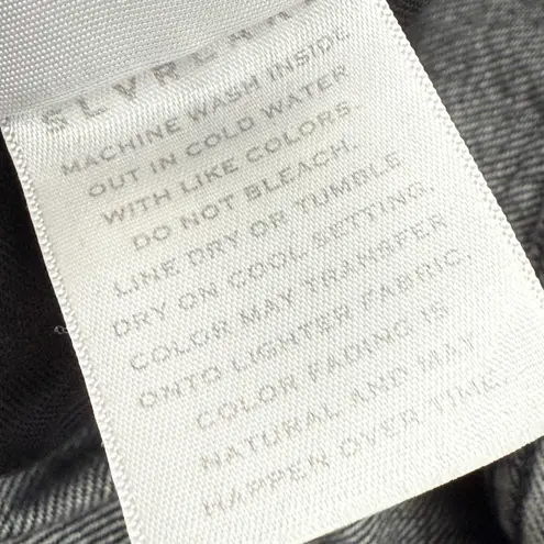 SLVRLAKE Hero Jeans Size 25 Midnight Rider NEW Distress High Rise Fray Straight Black