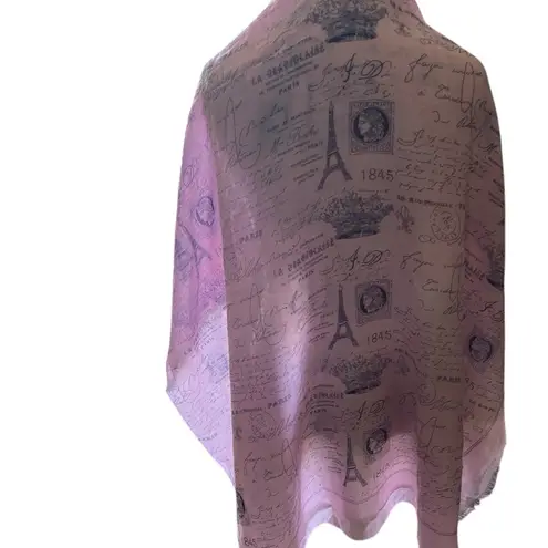 Elegant Baby Pink Paris themed Scarf