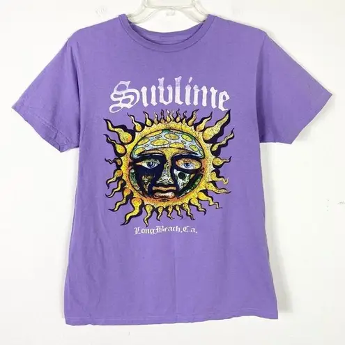 Sublime  Long Beach, CA Lilac Purple Sun Short Sleeve Graphic Tshirt Size L