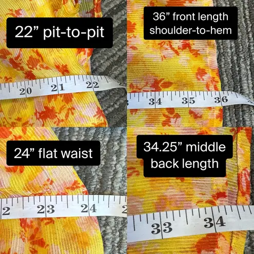 Marie Oliver Yellow Ditsy Floral Sailor Ruffle Tiered Mini Sun Dress Maximalist