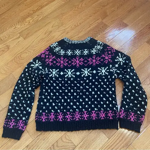 J.Crew  Jacquard snowflake pullover chunky knit sweater Size XXSmall