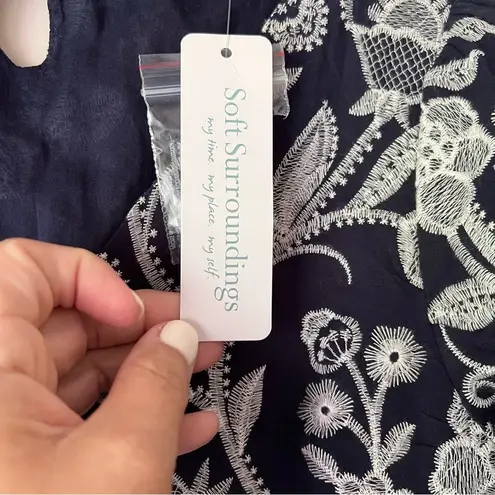 Soft Surroundings Tilda Embroidered Midi Dress SIZE 10 NEW boho