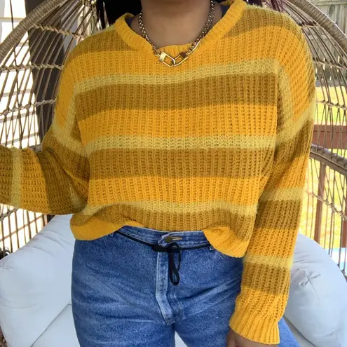 Wild Fable  Boho Stripe Cropped Sweater SZ 2XL