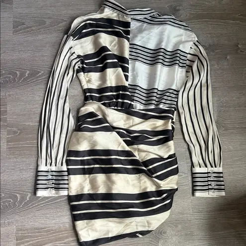 L'Academie The Kamille Mini Dress in Multi Stripe medium