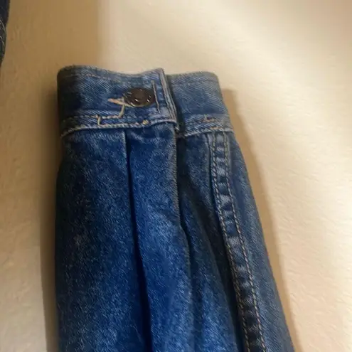 Filippo Totti Vintage Retro 80's Denim Long Hong Kong Y2K Small Jean Jacket Coat Blue