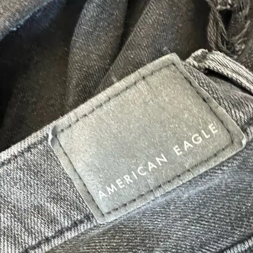 American Eagle  Outfitters Distressed Black Baggy Jeans Size 0