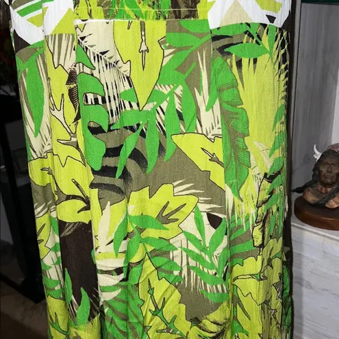 Jane Ashley floral Hawaiian button down maxi dress size XL