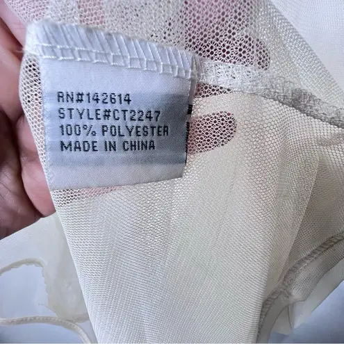 Vtge Boho Love University Cream Sheer long Cardigan long sleeve Fairy Peasant M Size M