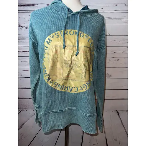 Natural Reflections Hoodie Sweatshirt Medium Nurse Life Thermal Waffle knit NWT