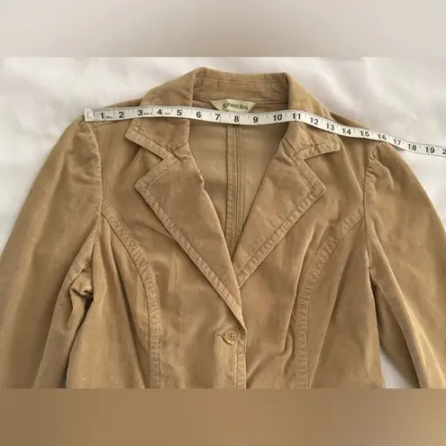 st. john's bay  Womens 2 Piece Corduroy Suit Set Jacket Size M Pants Size 6 Tan - Image 5