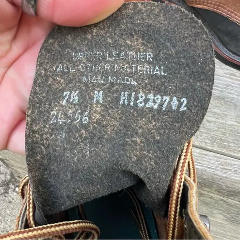 VTG 90s Black Brown Two Tone Lace Up Roper Kilte Fringe PAC Boots Roper 7 1/2M Size 7.5