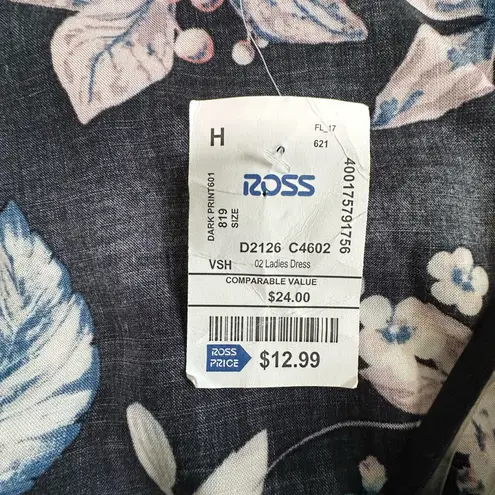 Magnolia Black Floral Mini Dress Orange Size M