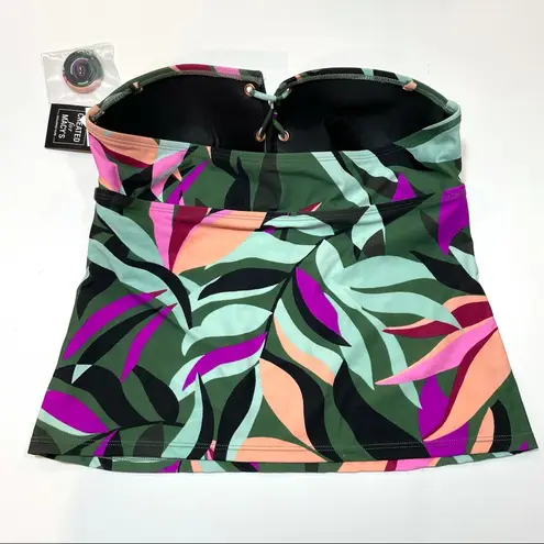 Hula Honey OLIVE MULTI Tropics Tankini Swim Top