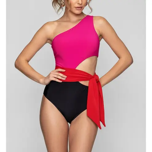 Beach Riot Carlie One Piece Swim, Glacier Color Block, Medium