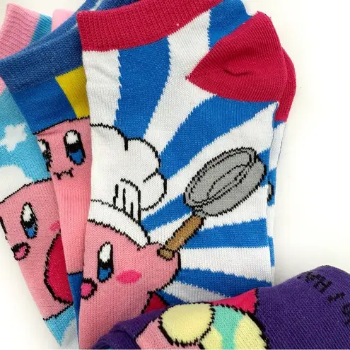 Nintendo Kirby Video Game Ankle Socks Mens Womens Gift Colorful Cute Blue Pink