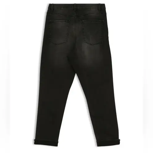 No Boundaries  Womens Curvy Cropped Jeans Size 15 Juniors Black Distressed New