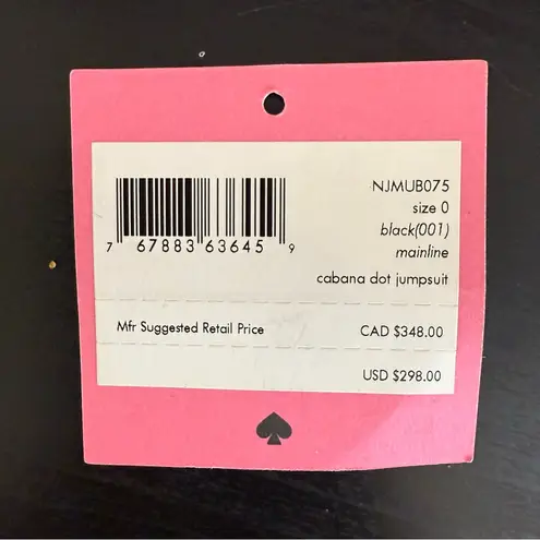 Kate Spade  New York Cabana Dot Wide-Leg Jumpsuit – Size 0 – NWT (Tag Included)