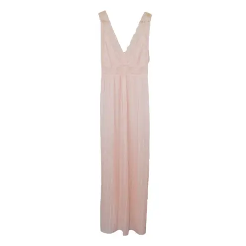 Vintage 70s Texsheen Pink Cottagecore Olga Nightgown Slip Dress