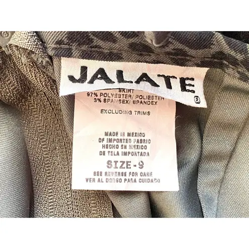 Jalate Women 2PC Animal Print Green Skirt Suit 9 Juniors Career Business Church Size undefined