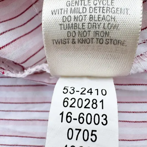 Jjill Western Embroidered Equestrian Floral Button Down Cowboy Stripe Shirt XL Pink