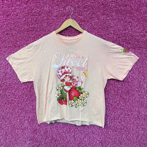 Strawberry Shortcake and Custard Lifes Sweet Crop Top L