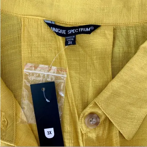 Unique spectrum NWT Button Down Sleeveless Blouse 3X