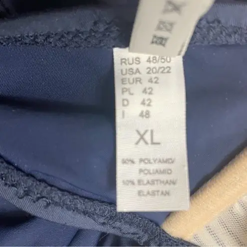 Balneaire Paris Beachwear Red White & Blue Nautical Monokini Size 12 Retro Pinup