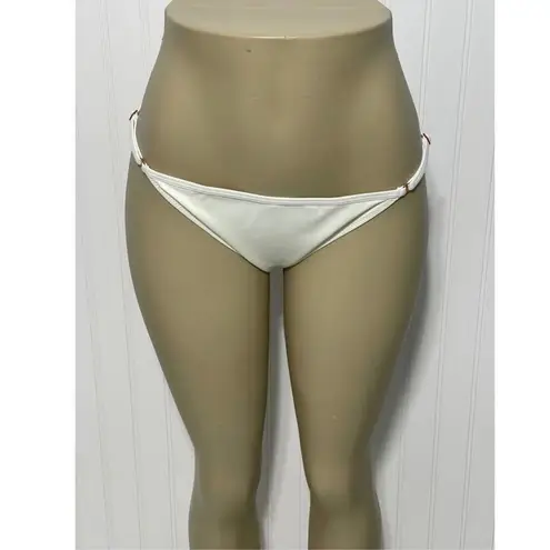 Solid & Striped The Lulu Bikini Bottom Swim Adjustable Sides Cream Medium