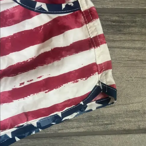 Raya Sun Athletic Shorts Red and White with Drawstring Waist