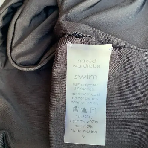 Naked Wardrobe NWT Bandeau Bikini Set in Black