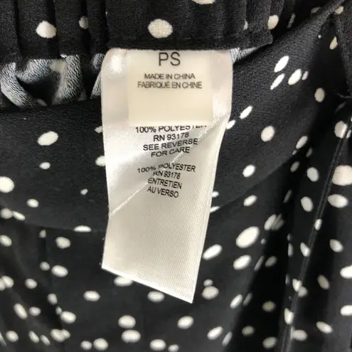 Tahari T Womens Crop Pants Wide Leg Belted Polka Dot Black White PS