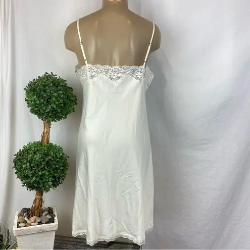 Ralph Lauren  Ivory Satin & Lace Sleep Slip Dress L