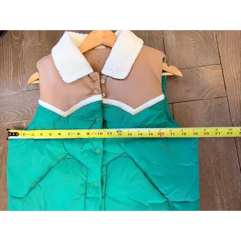 Mother Bright Green The Ol West Puffer Vest Size Small