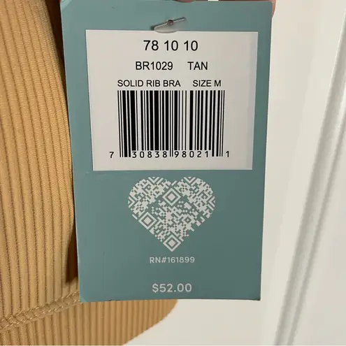 NEW Tone It Up Tan Ribbed Sports Bra With Removable Pads Size Medium